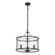 Vance Iron & Glass 3 Light Pendant